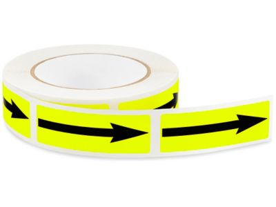 Inventory Control Labels - Yellow Arrow, 1 x 3" S-13121