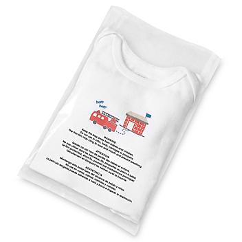 Open End Suffocation Warning Bags - 2 Mil, 6 x 9" S-13125