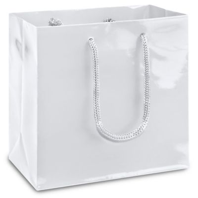 High Gloss Shopping Bags - 16 x 6 x 12, Vogue, Metallic Gold S-11622GOLD -  Uline