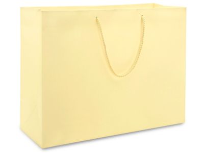 High Gloss Shopping Bags - 16 x 6 x 12, Vogue, Metallic Gold S-11622GOLD -  Uline