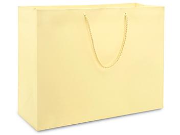 Matte Laminate Shopping Bags - 16 x 6 x 12", Vogue, Butter S-13130BTR
