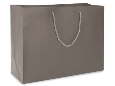 Matte Laminate Shopping Bags - 16 x 6 x 12", Vogue, Gray S-13130GR