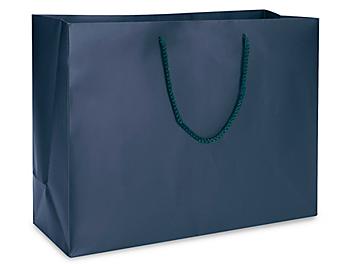 Matte Laminate Shopping Bags - 16 x 6 x 12", Vogue, Navy S-13130NB