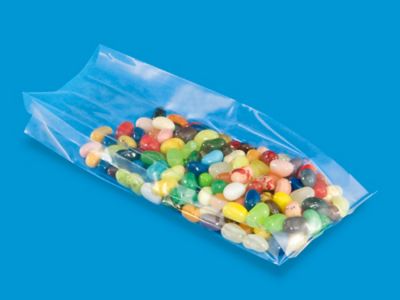Gusseted Polypropylene Bags - 1.5 Mil, 3 x 1 3/4 x 8 1/4" S-13133