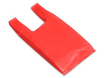 T-Shirt Bags - 7 x 5 x 16", Red S-13149R