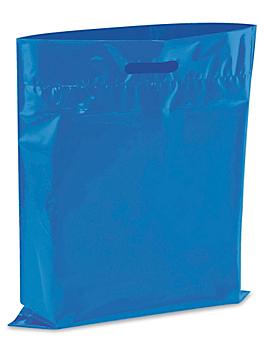Die Cut Handle Bags - 15 x 18", Blue S-13156BLU