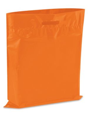 Die Cut Handle Bags - 15 x 18", Orange S-13156O