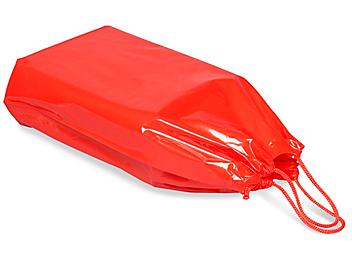 Draw Cord Bags - 11 x 16 x 4", Red S-13158R