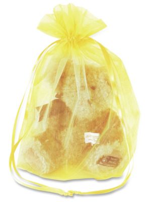 Organza Fabric Bags - 10 x 12", Yellow S-13169Y
