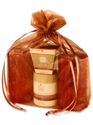 Organza Fabric Bags - 12 x 14", Copper S-13170COP