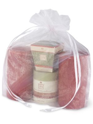 Organza Fabric Bags - 12 x 14", White S-13170W