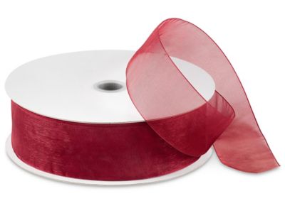 Burgundy Sheer Organza Ribbon, 1-1/2x100 Yards