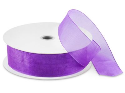 Organza Ribbon - 1 1/2 x 100 yds, Purple S-13171PUR - Uline
