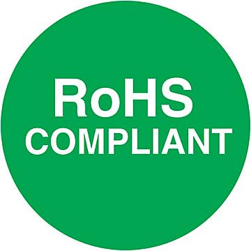 Circle "RoHS Compliant" Label - 1"