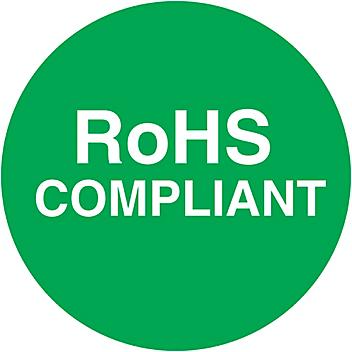 Circle "RoHS Compliant" Label - 1" S-13181