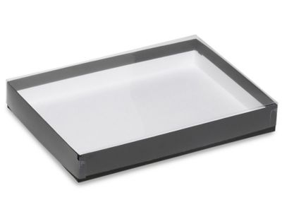 Caja organizadora plastica 8gal transparente con tapa negra