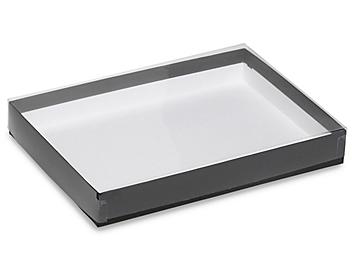 Clear Lid Boxes with Black Base - 7 3/8 x 5 3/8 x 1" S-13201