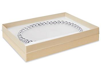 Clear Top Jewelry Boxes - 7 x 5 x 1 1/4", Kraft S-13205KRFT
