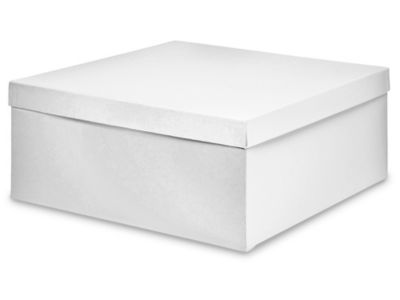 White Gift Card Box with White Lace Textured Finish – Large Size