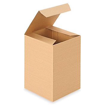 Gift Boxes - 4 x 4 x 6", Kraft Pinstripe S-13220