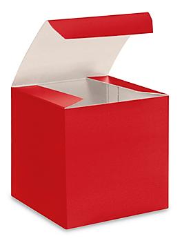 Gift Boxes - 4 x 4 x 4", Red Gloss S-13233