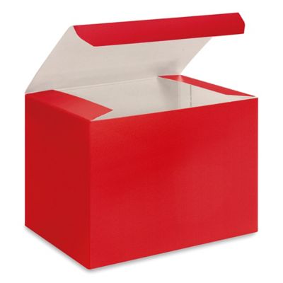 Gift Boxes - 6 x 4 1/2 x 4 1/2", Red Gloss