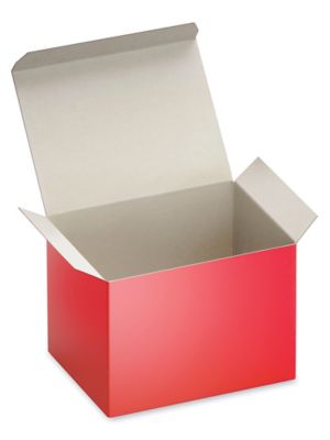 Gift Boxes - 6 x 4 1/2 x 4 1/2", Red Gloss