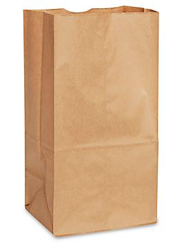 Paper Grocery Bags - 8 1/4 x 6 1/8 x 15 7/8", #25, Shorty, Kraft S-13243