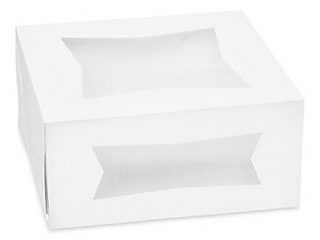 Window Cake Boxes - 9 x 9 x 4", White S-13255