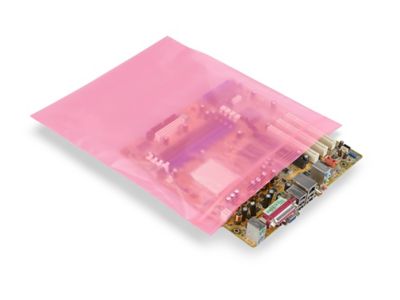 12x12 4 Mil Pink Anti-Static Reclosable Bags - 1,000 Bags/Case