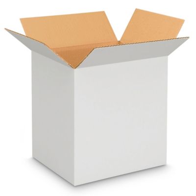 11 1/4 x 8 3/4 x 12" White Corrugated Boxes S-13292