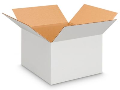 12 x 12 x 8" White Corrugated Boxes S-13294