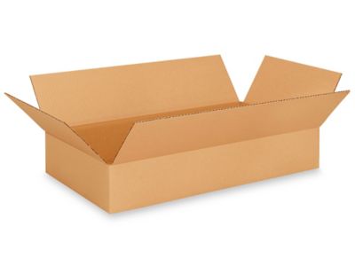 Boîtes à chaussures une pièce en carton ondulé – 12 x 7 x 4 po, kraft  S-17334 - Uline