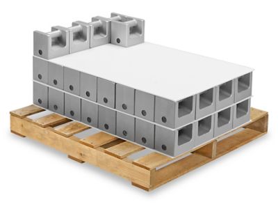 24 x 36" Plastic Corrugated Pads - White S-13338W
