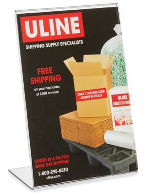 Single Sheet Holders - 11 x 8 1/2, Wall-Mount S-22005 - Uline