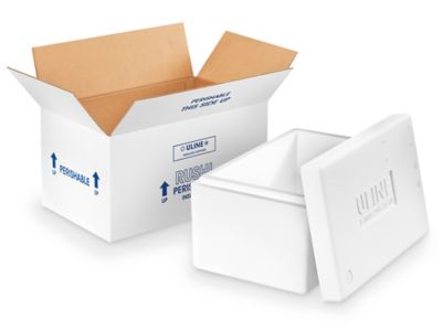 Styrofoam Cooler ULINE Insulated Foam Shipping Kit Food Containers 9x11x15  PLUS