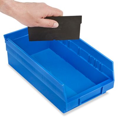 Dividers for Shelf Bins - 7 x 4, Black - ULINE - Pack of 50 - S-13397D