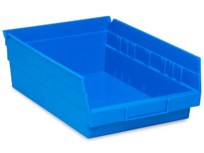 Plastic Shelf Bins - 8 1/2 x 12 x 4", Blue S-13398BLU