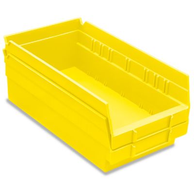 Plastic Shelf Bins - 8 1/2 x 12 x 4, Black S-13398BL - Uline