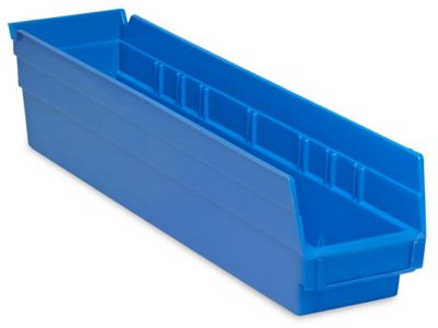  Plastic Shelf Bins - 4 x 18 x 4"