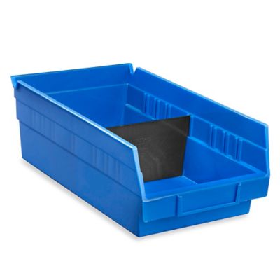 Shelf Bin Organizer - 36 x 18 x 39 with 11 x 18 x 4 Blue Bins - ULINE - H-2646BLU