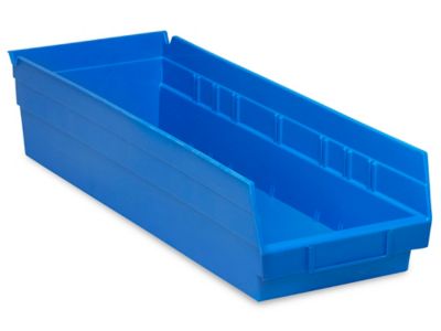  Global Industrial 7 Shelf Steel Shelving with (48) 4 H Plastic  Shelf Bins, Blue, 36x12x39 : Tools & Home Improvement