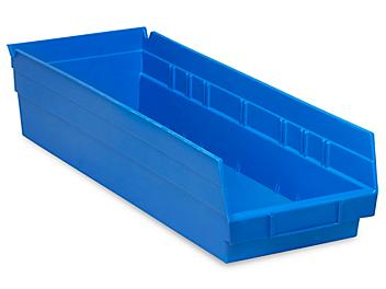 Plastic Shelf Bins - 7 x 18 x 4", Blue S-13400BLU