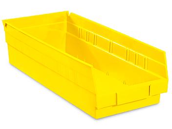 Plastic Shelf Bins - 7 x 18 x 4", Yellow S-13400Y