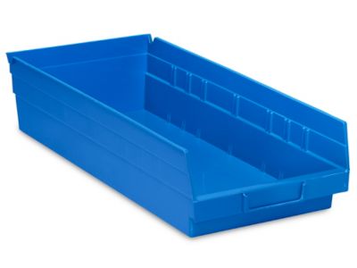 Clear Plastic Shelf Bins - 8 1/2 x 18 x 4 S-16297 - Uline