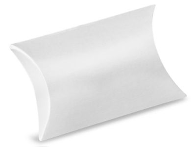 Pillow Boxes - 3 1/2 x 3 x 1", White Gloss S-13402W