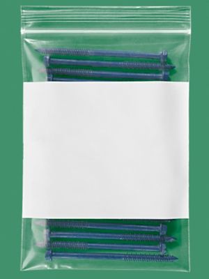 Ziplock bag white block 4X 6 –