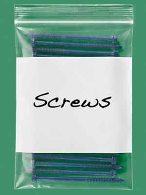 5 x 7" 6 Mil White Block Reclosable Bags S-13436