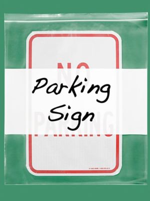 18 x 20" 6 Mil White Block Reclosable Bags S-13438