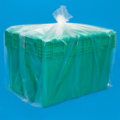 Poly Plastic Bags 20 x 18 x 36, 3 Mil Gusseted, Clear - ULINE - Carton of 100 - S-7508